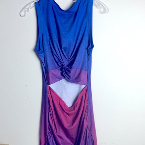 NWOT BodyCon Sleeveless dress front cut twist tie-up SIDE: SMALL - Picture 7 of 9